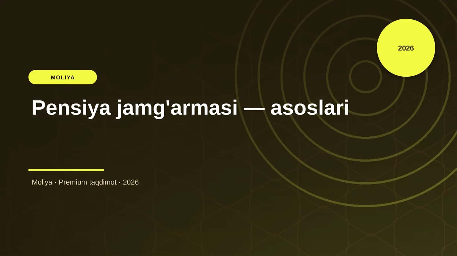 Pensiya jamg'armasi — asoslari 1