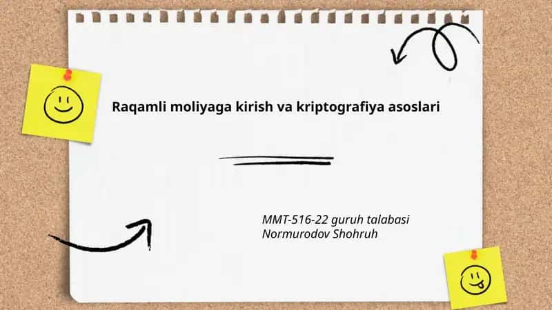 Raqamli moliyaga kirish va kriptografiya asoslari 1
