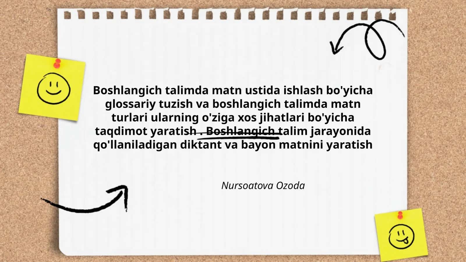Boshlangich talimda matn ustida ishlash bo'yicha glossariy tuzish 1
