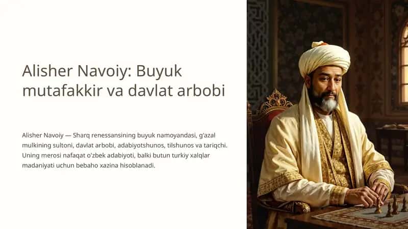 Alisher Navoiy: Buyuk mutafakkir va davlat arbobi 1
