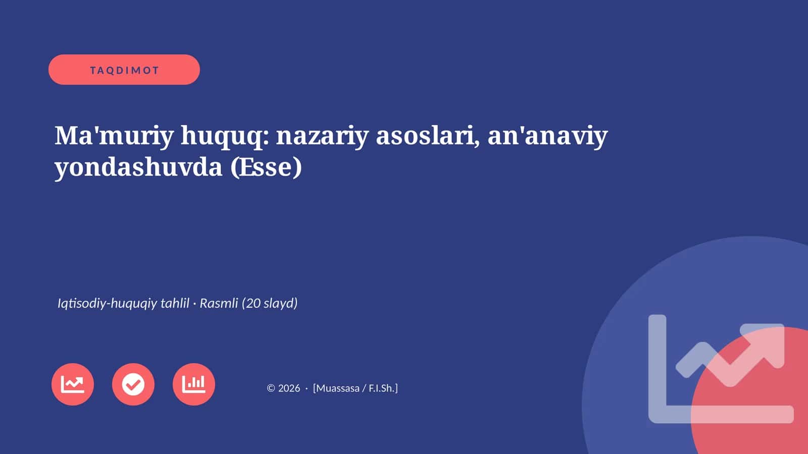 Ma'muriy huquq: nazariy asoslari, an'anaviy yondashuvda (Esse) 1