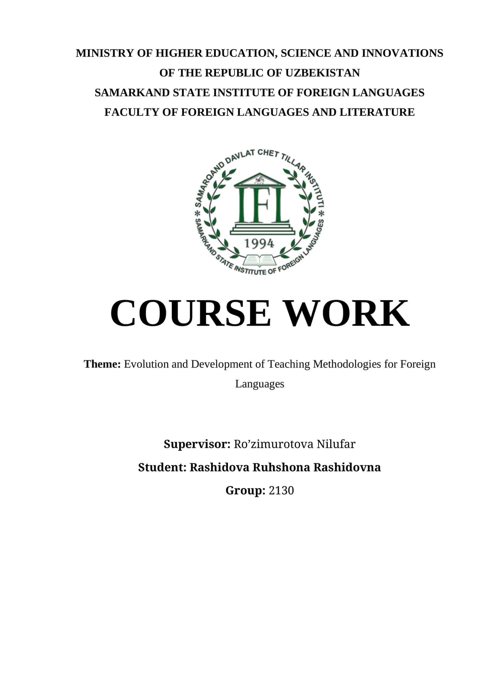 Evolution and Development of Teaching Methodologies for Foreign Languages 1
