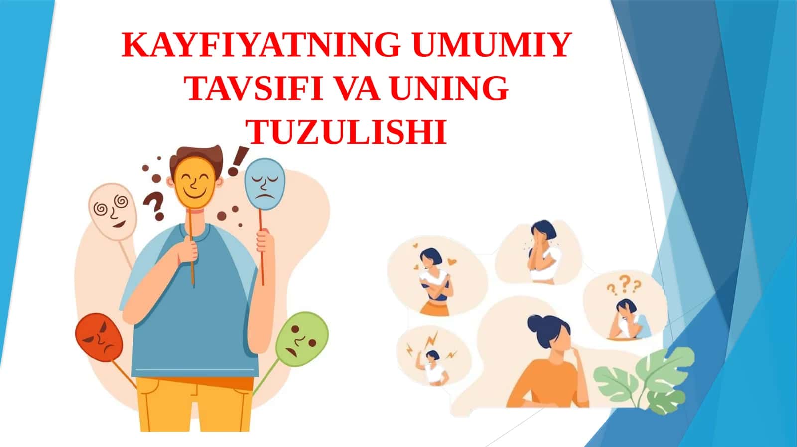 Kayfiyatning umumiy tavsifi va uning turlari 1