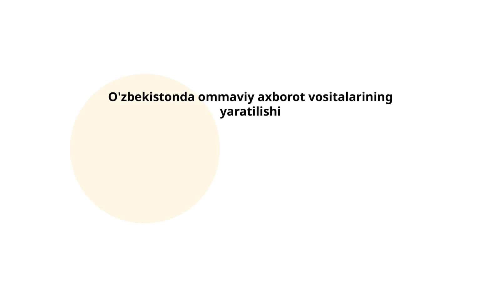 O'zbekistonda ommaviy axborot vositalarining yaratilishi 1