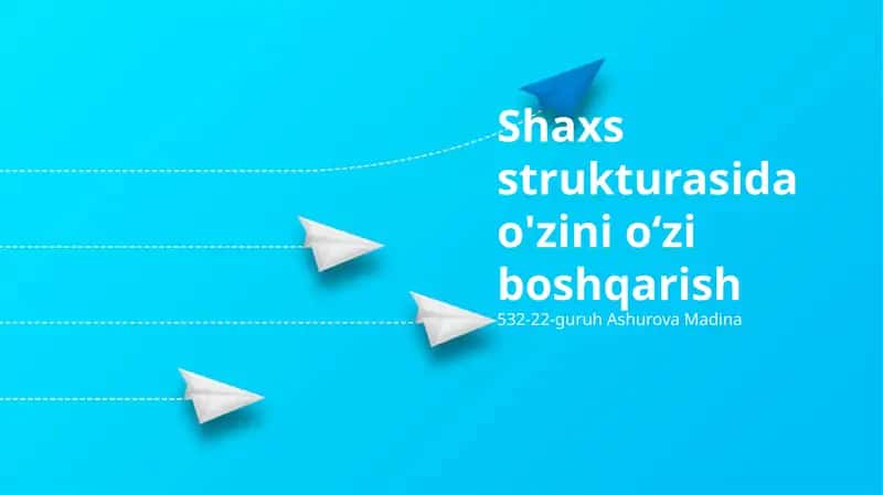 O'z-o'zini boshqarish 1