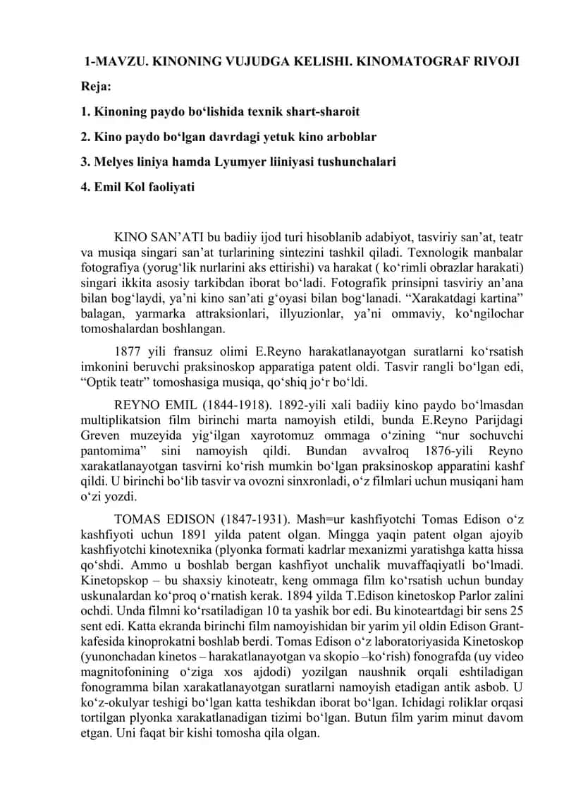 KINO SAN’ATI 1
