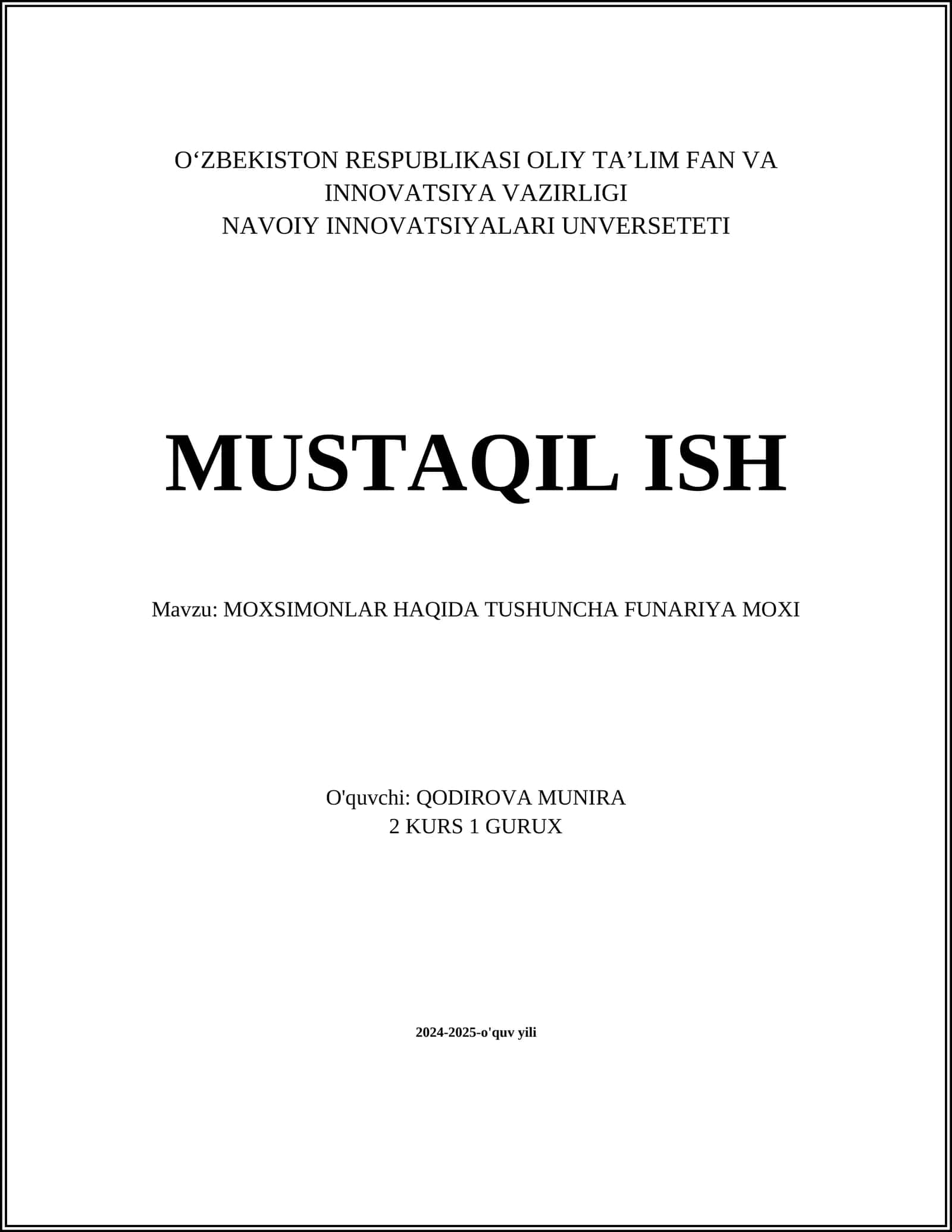 FUNARIYA MOXI BIOLOGIYASI 1