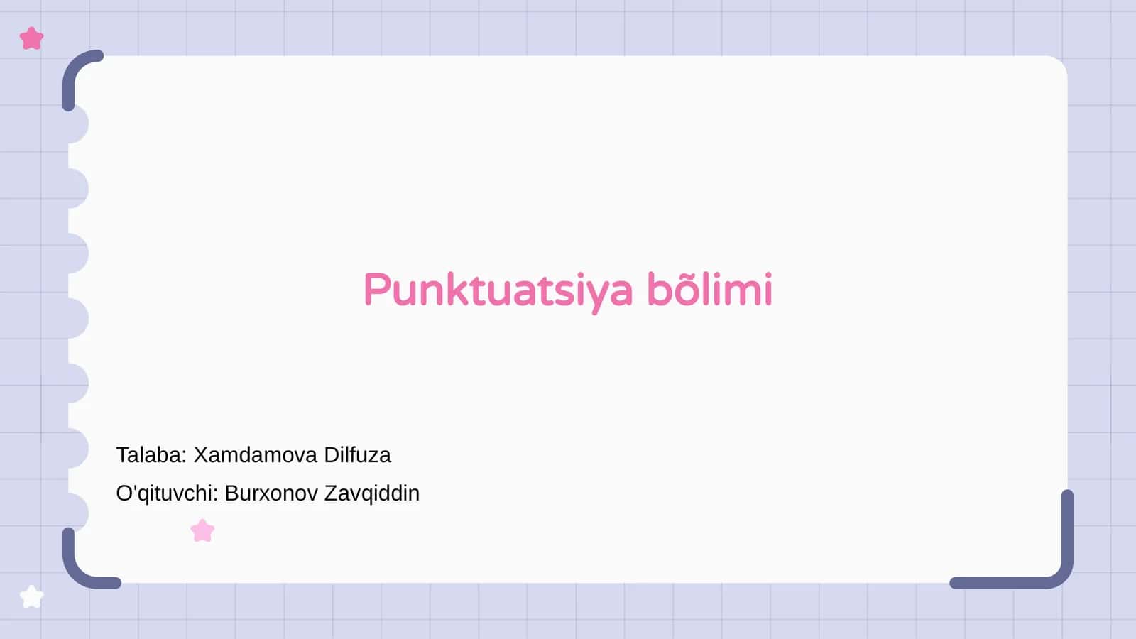 Punktuatsiya bõlimi 1