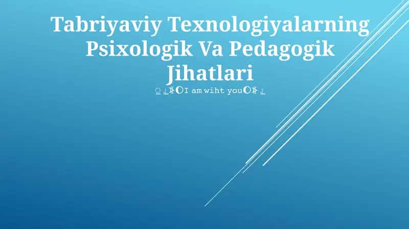 Tabriyaviy Texnologiyalarning Psixologik Va Pedagogik Jihatlari 1