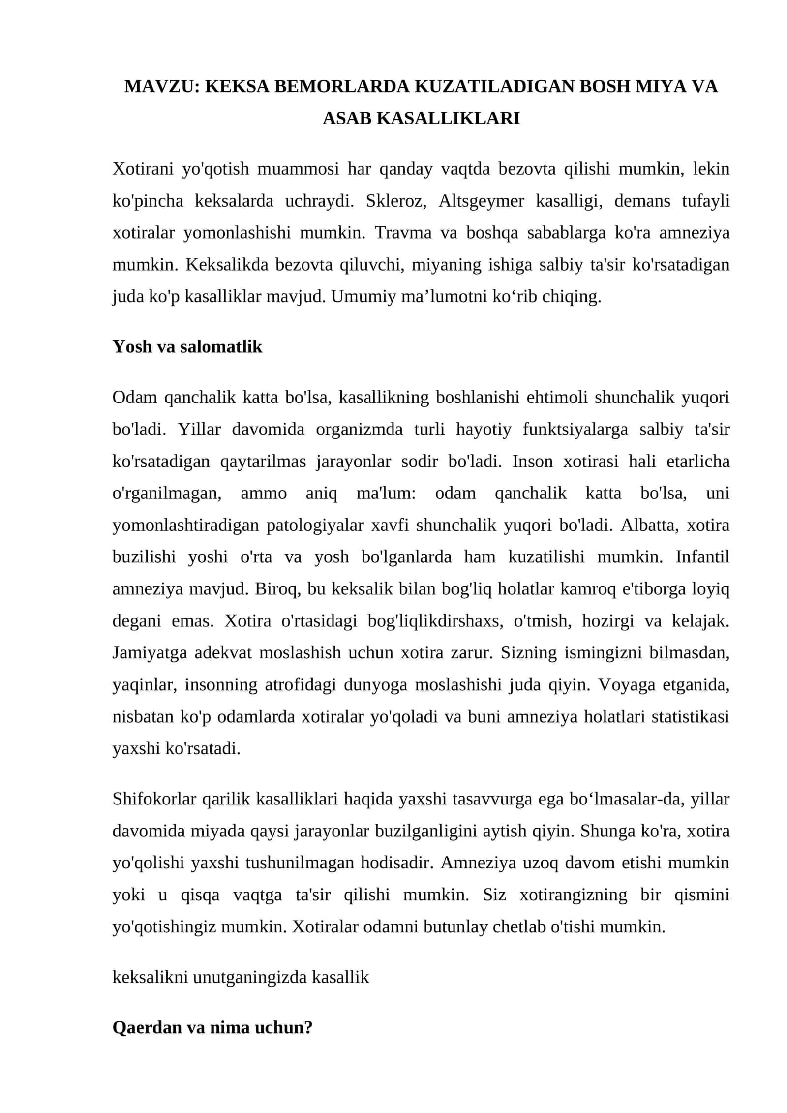 Behorlarda kuzatiladigan bosh miya va asab kasalliklari 1