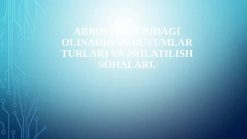 Arbolit Asosidagi Olinadigan Buyumlar Turari va Ishlatilish Sohalari 1