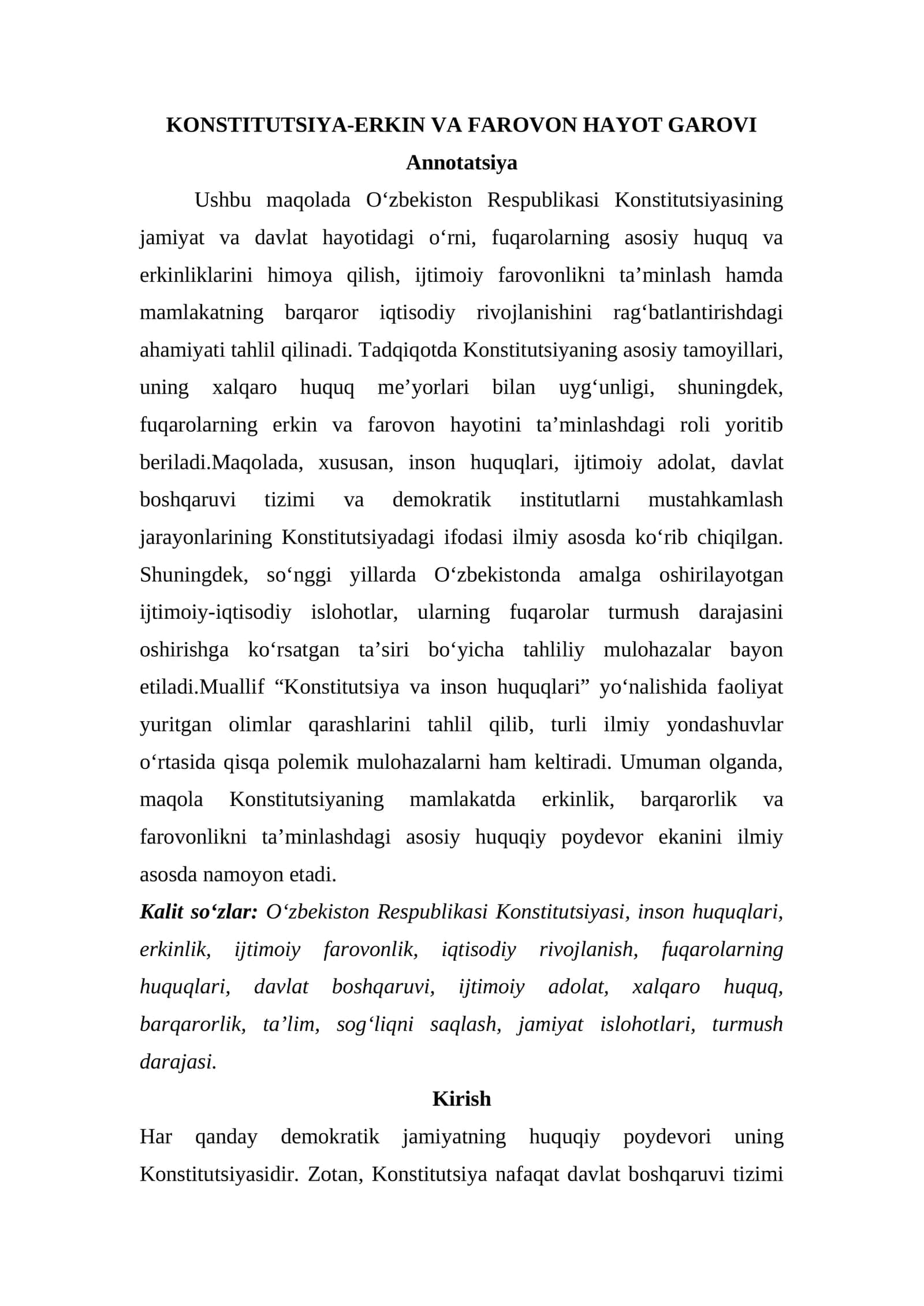 KONSTITUTSIYA-ERKIN VA FAROVON HAYOT GAROVI 1