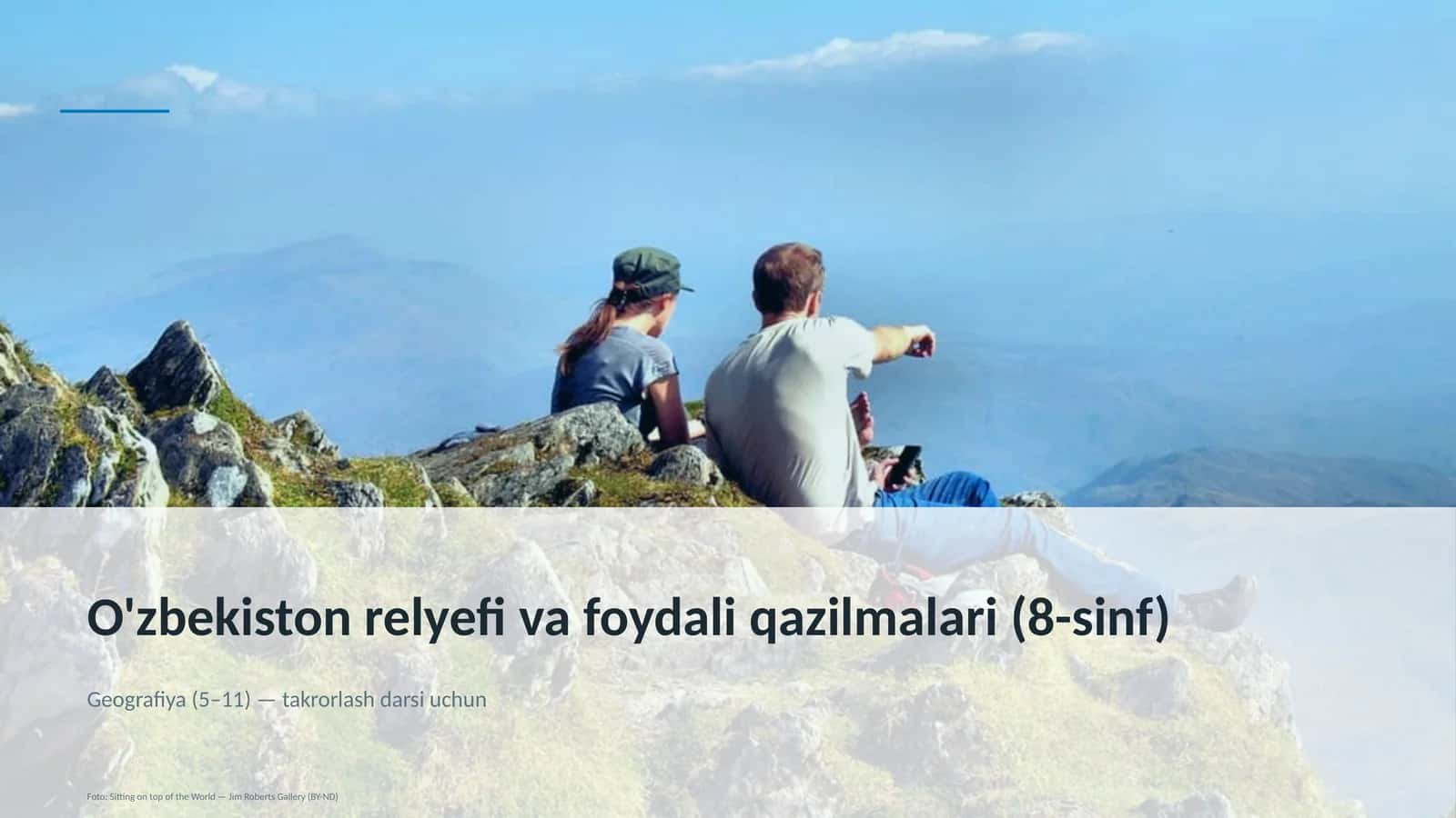 O'zbekiston relyefi va foydali qazilmalari (8-sinf) 1