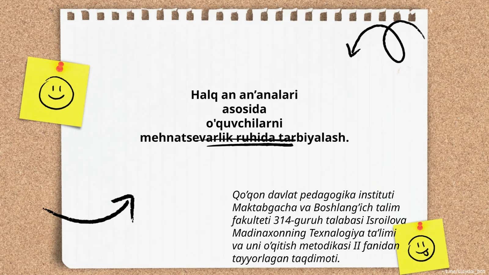 Texnalogiya ta’limi va uni o’qitish metodikasi II 1