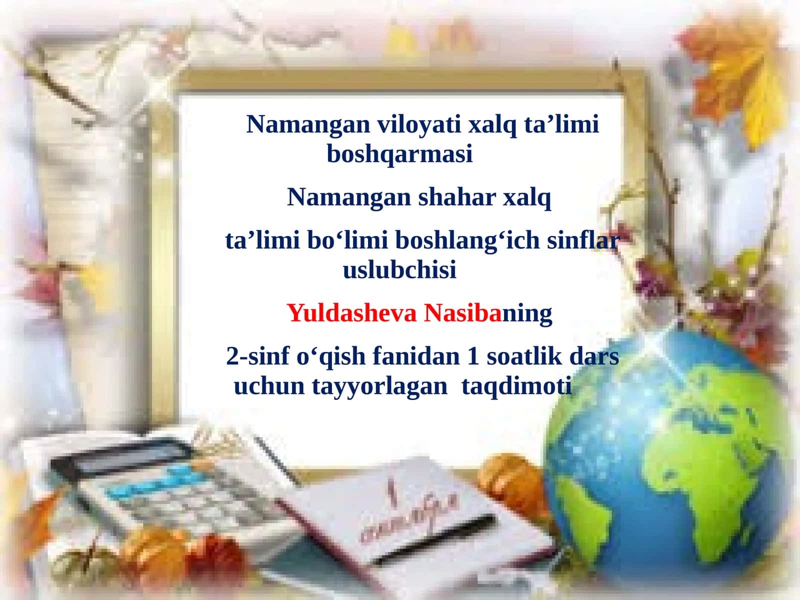 2-SINFO‘QISH FANI 1