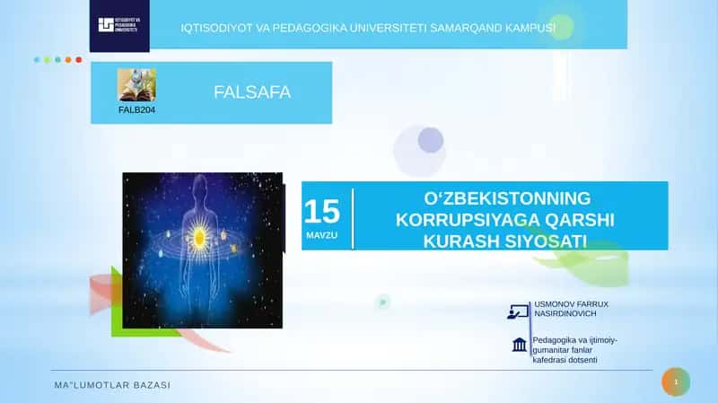 O‘ZBEKISTONNING KORRUPSIYAGA QARSHI KURASH SIYOSATI 1