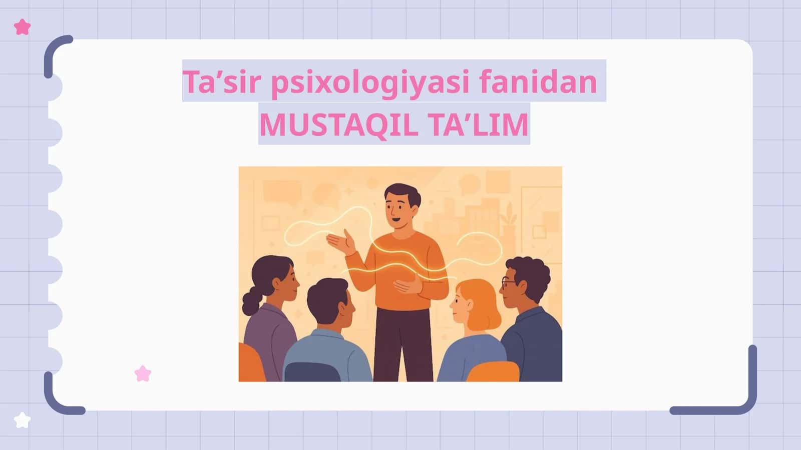 Taʼsir psixologiyasi fanidan MUSTAQIL TAʼLIM 1