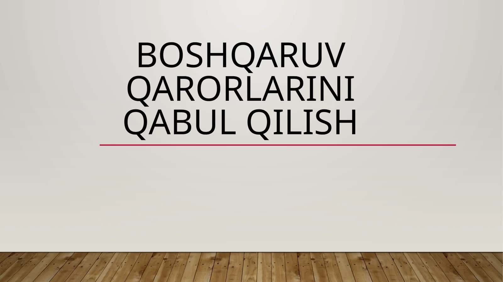 Bozor iqtisodiyoti 1