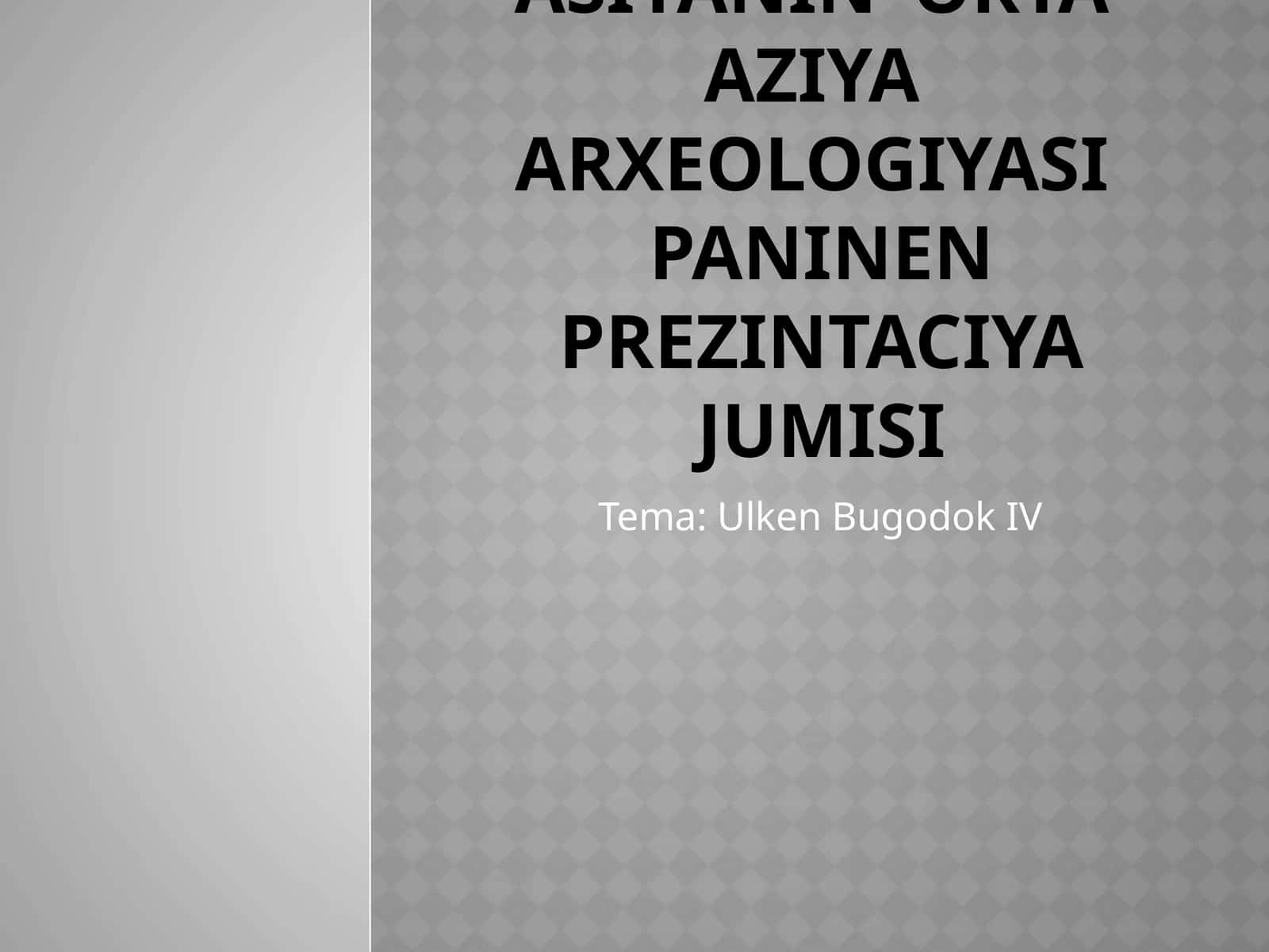 Mezolitda O‘zbekistonda yetishi 1