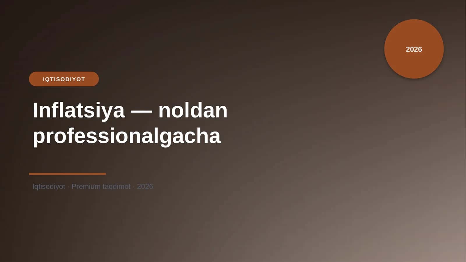 Inflatsiya — noldan professionalgacha 1