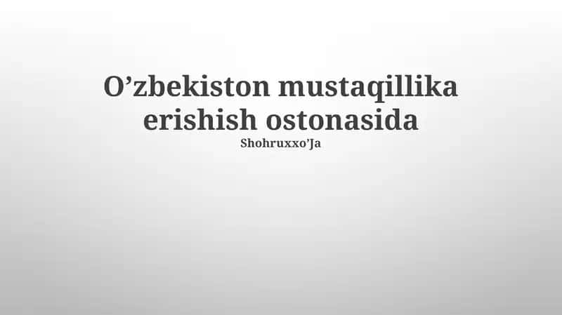Mustaqillik yo'li 1