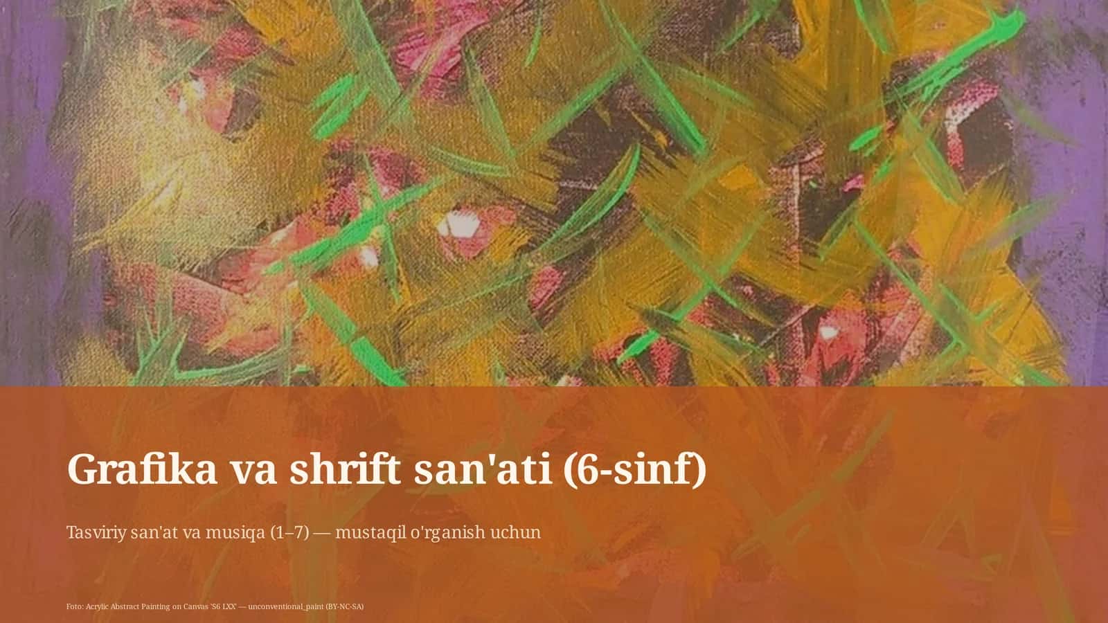 Grafika va shrift san'ati (6-sinf) 1