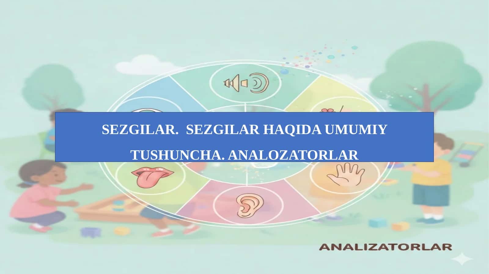 SEZGILAR. SEZGILAR HAQIDA UMUMIY TUSHUNCHA. ANALOZATORLAR. 1