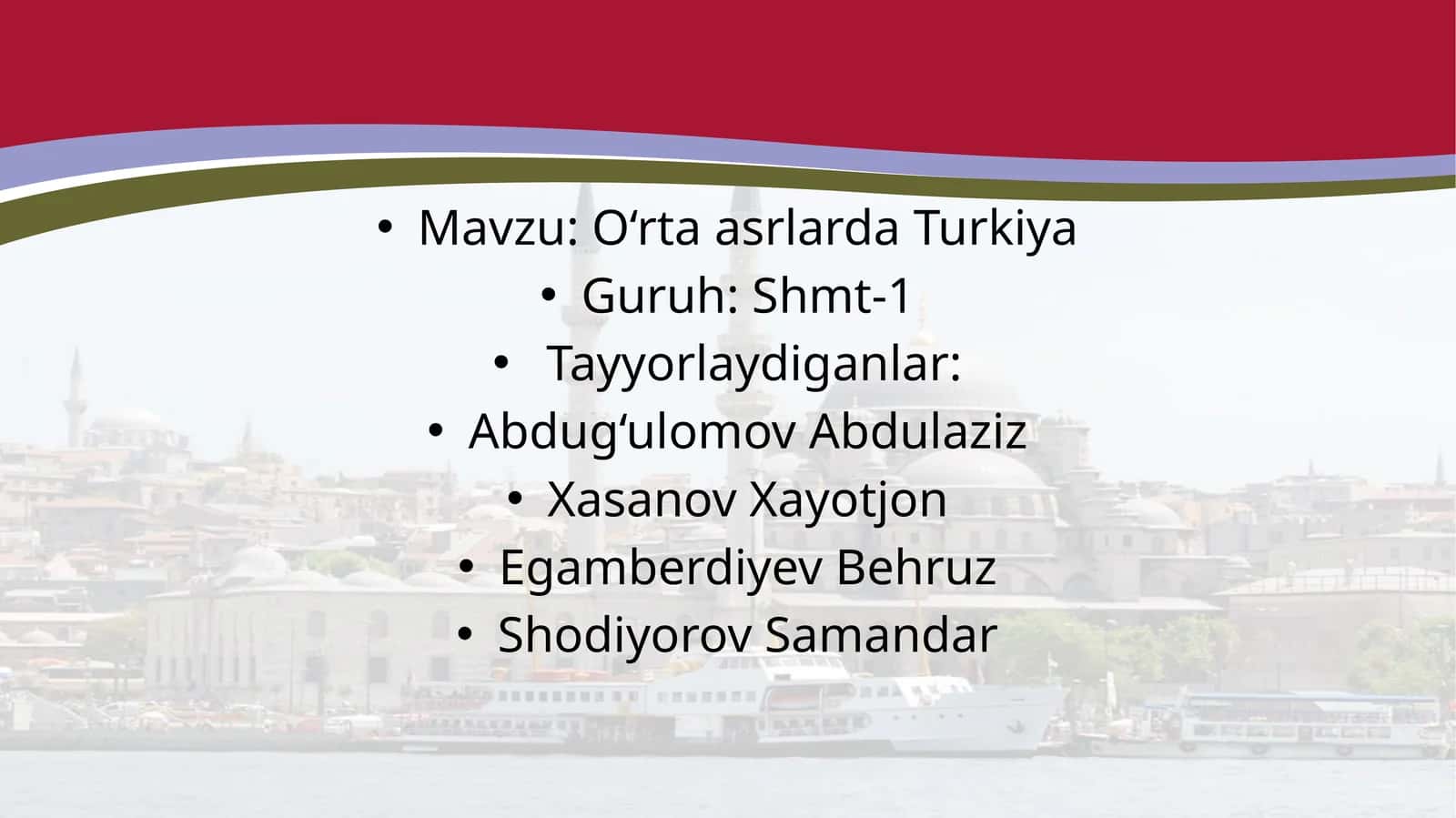 O‘rtaasrlarda Turkiya 1