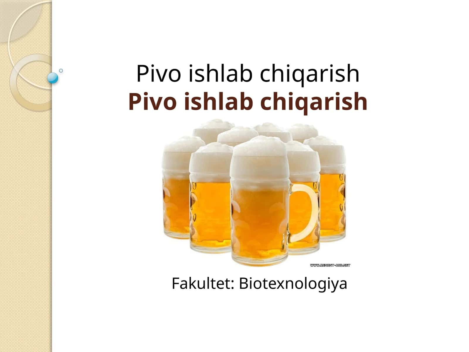 Pivo ishlab chiqarishPivo ishlab chiqarish 1