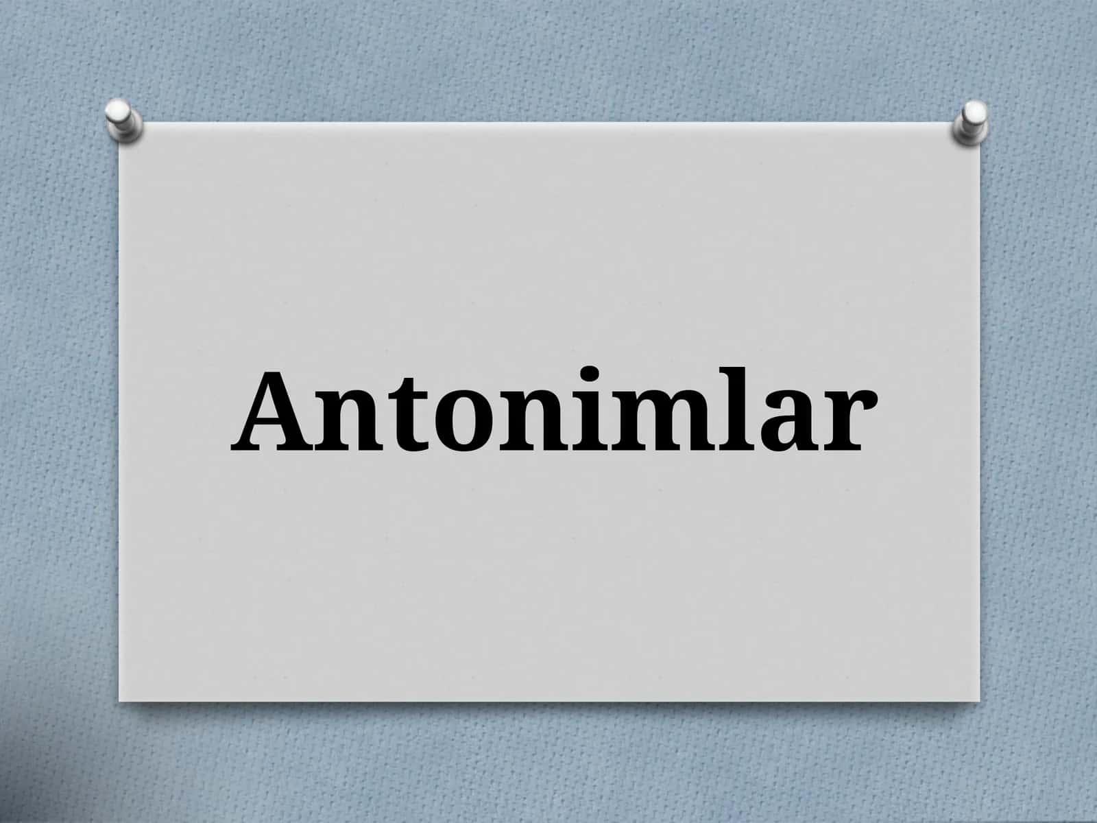 Antonimlar 1
