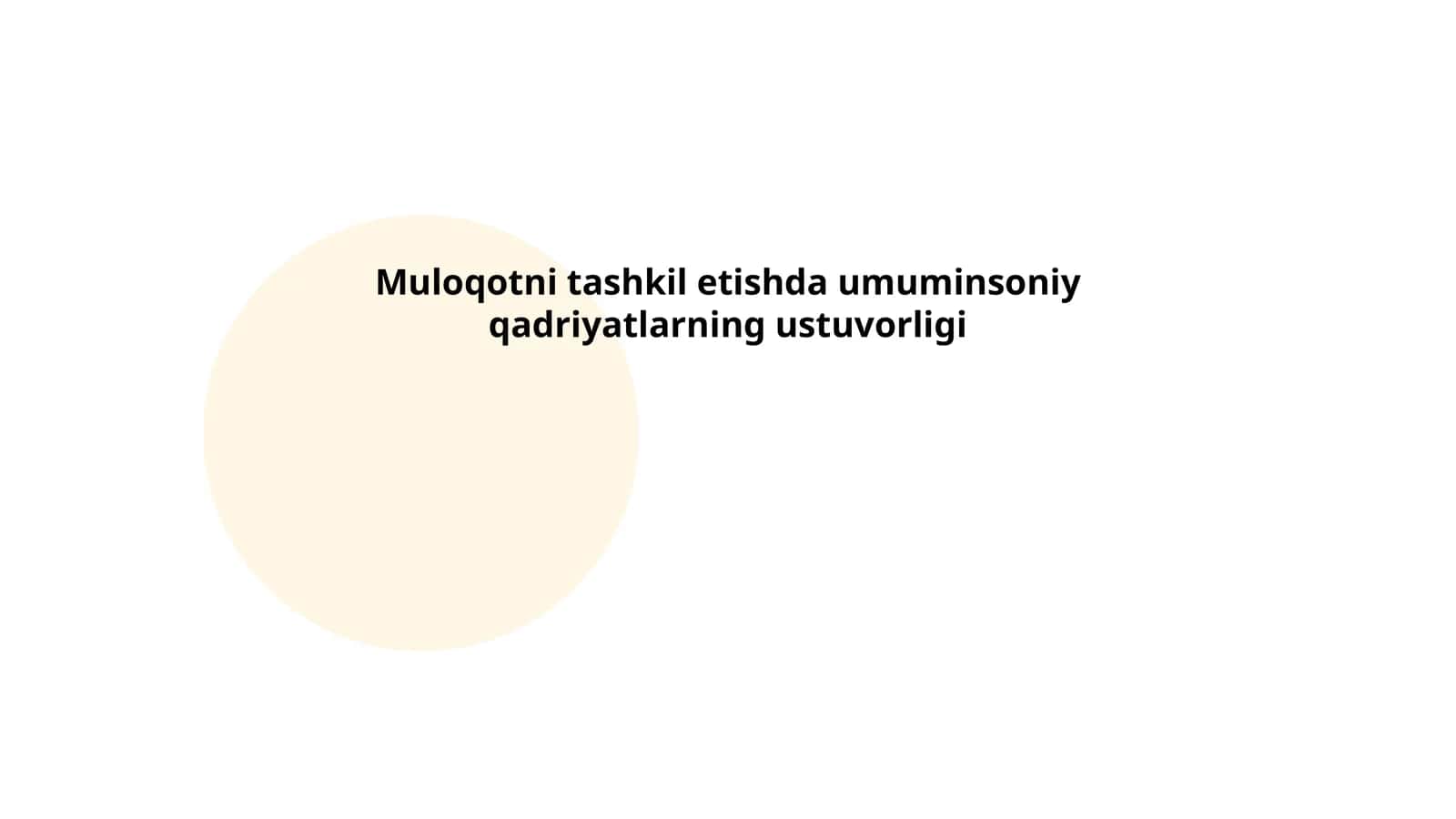 Umuminsoniy qadriyatlar tushunchasi 1