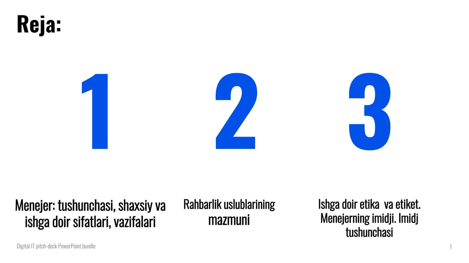 Menejerlik tushunchasi va amaliyot 1