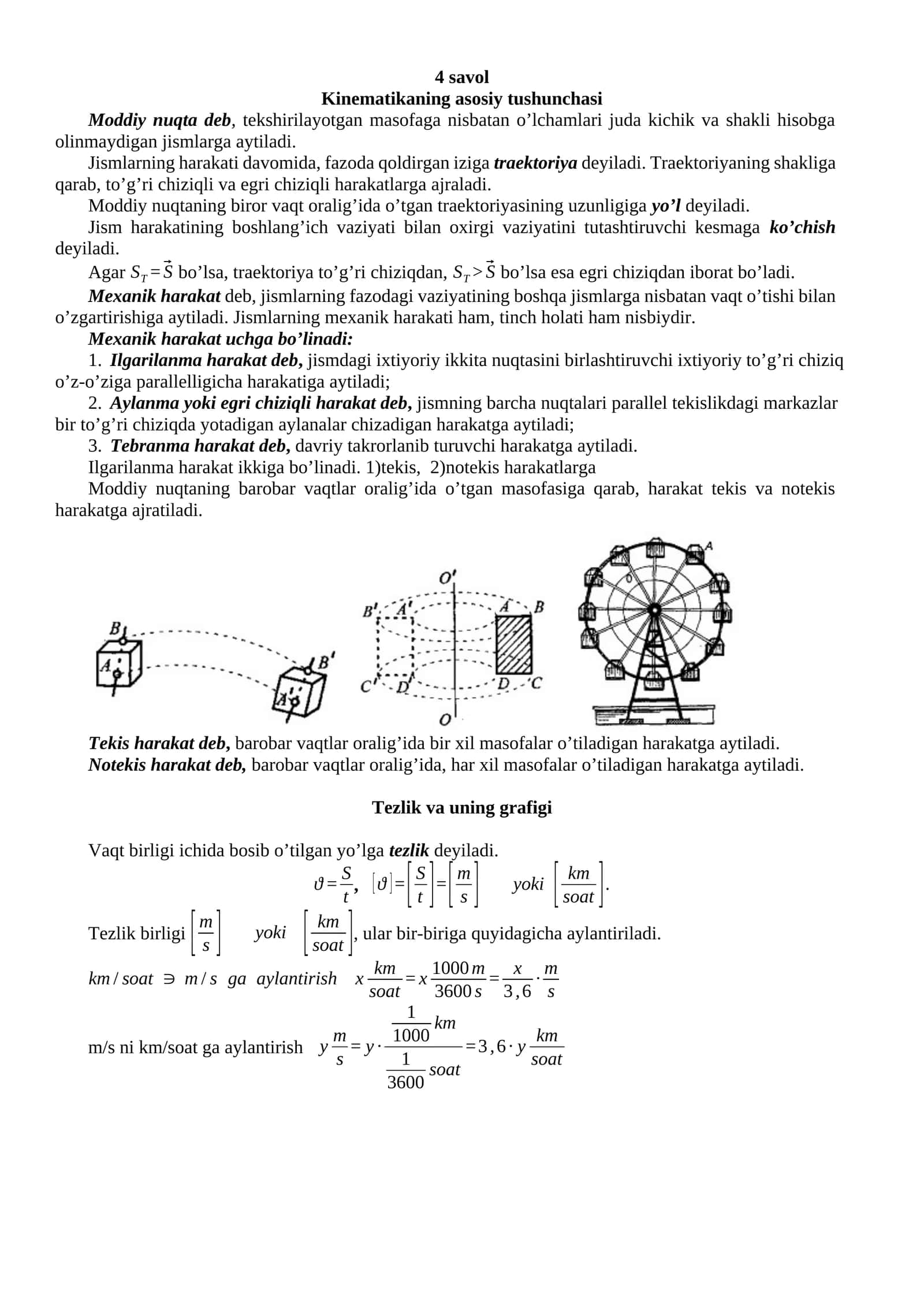 Kinematika 1