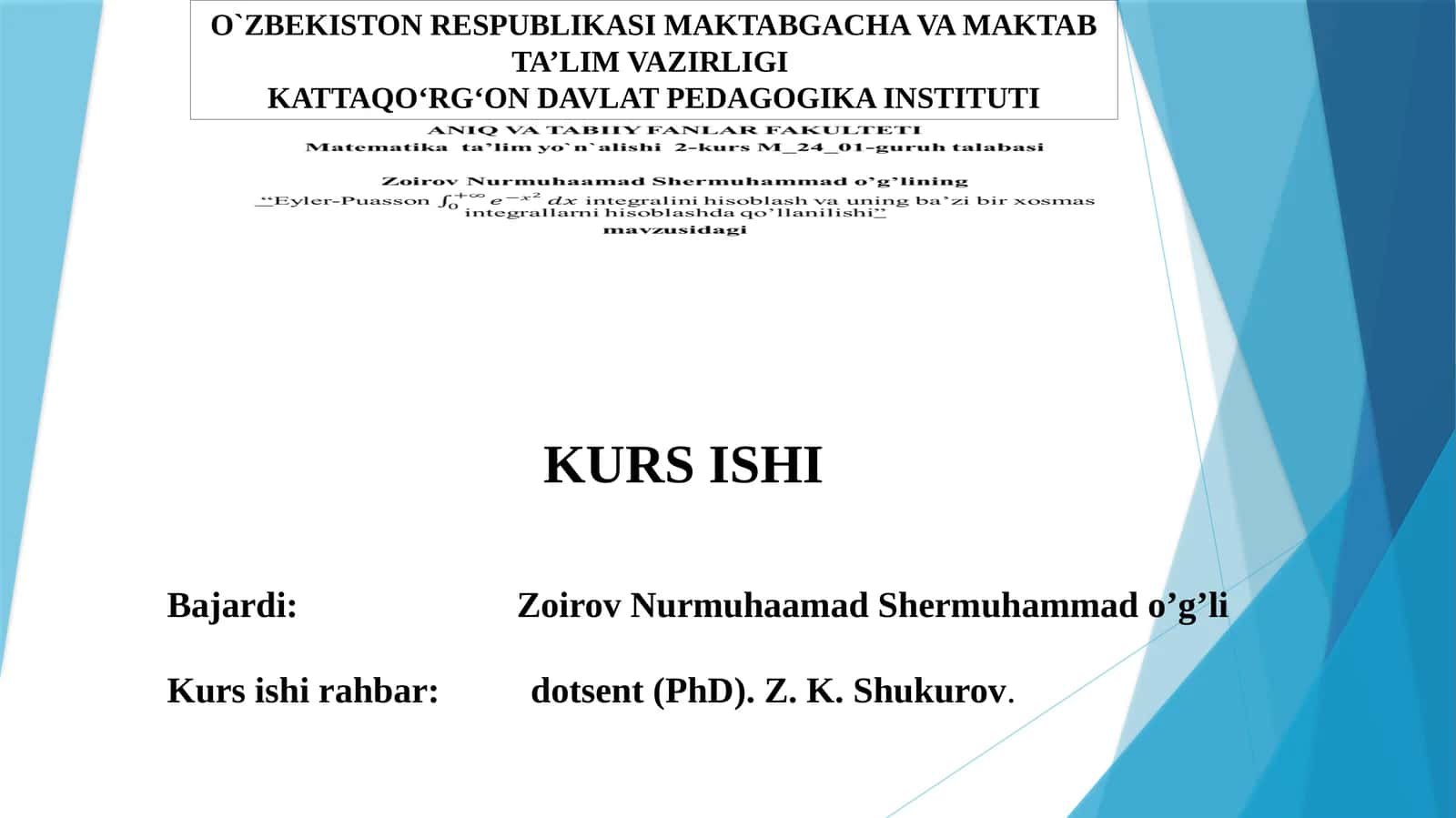 KURS ISHI 1
