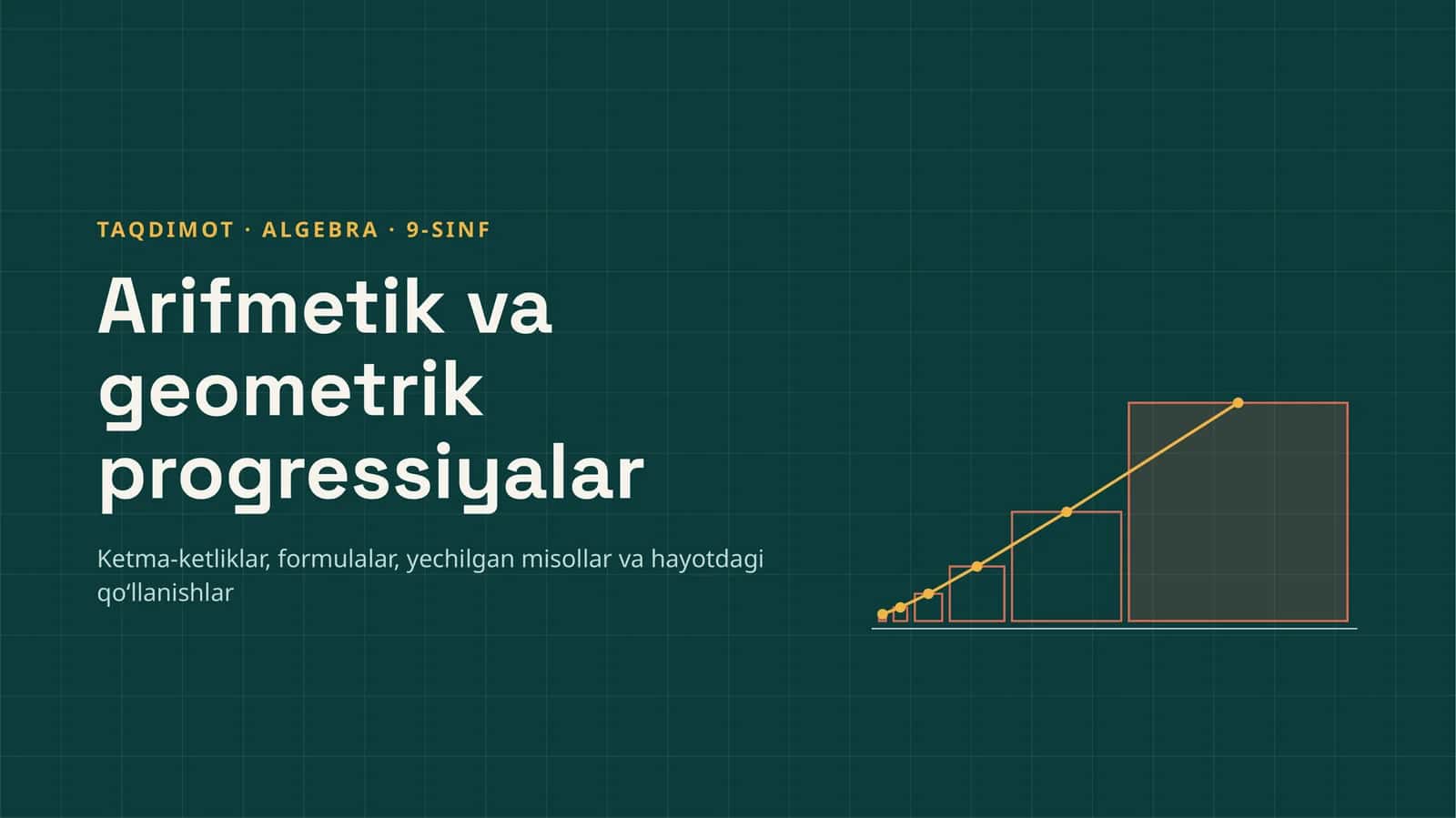 Arifmetik va geometrik progressiyalar 1