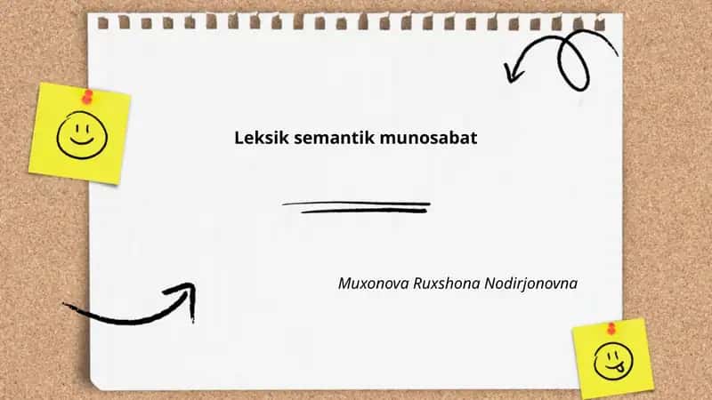 Leksik semantik munosabat 1