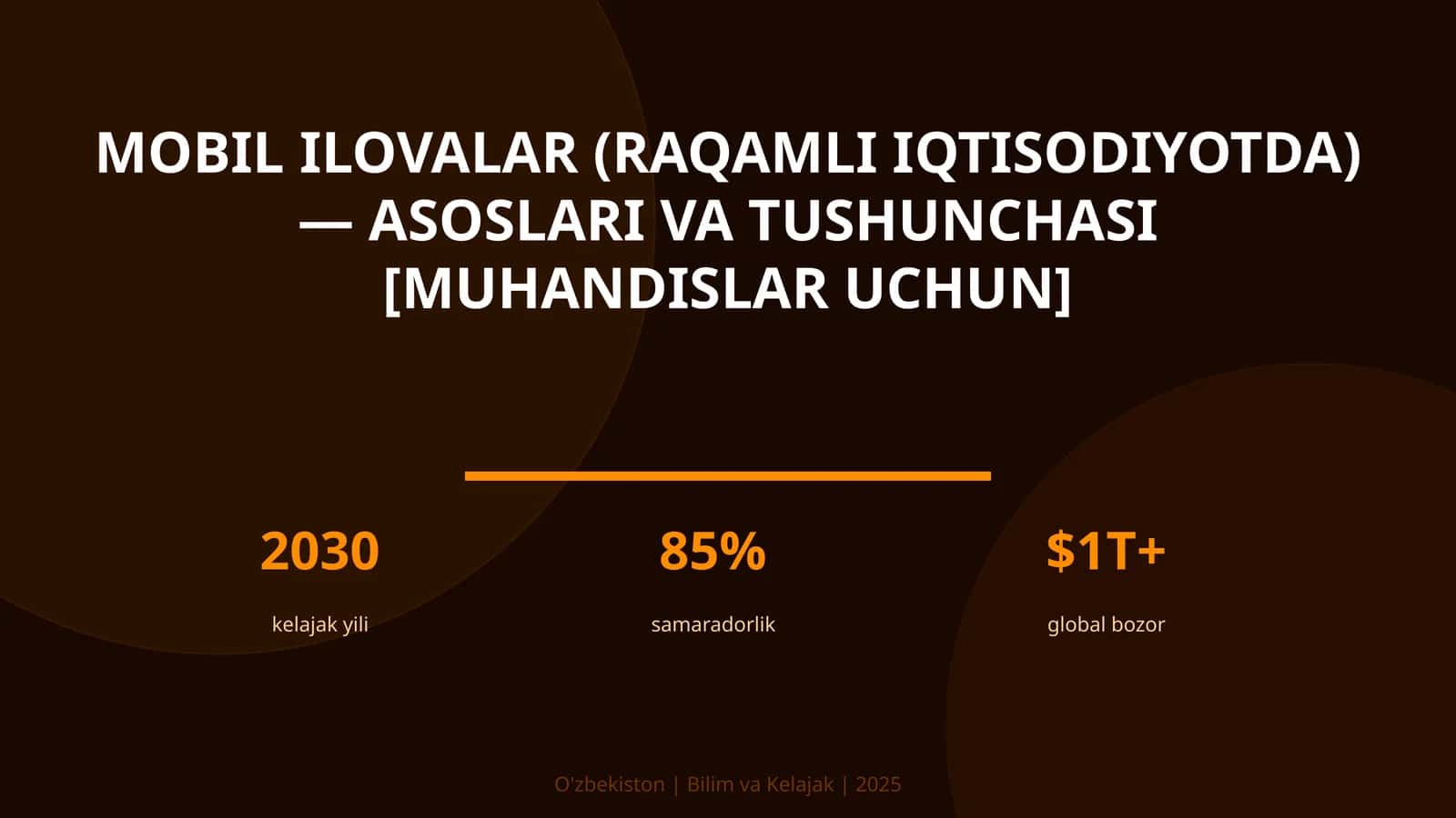Mobil ilovalar (raqamli iqtisodiyotda) — asoslari va tushunchasi [muhandislar uchun] 1