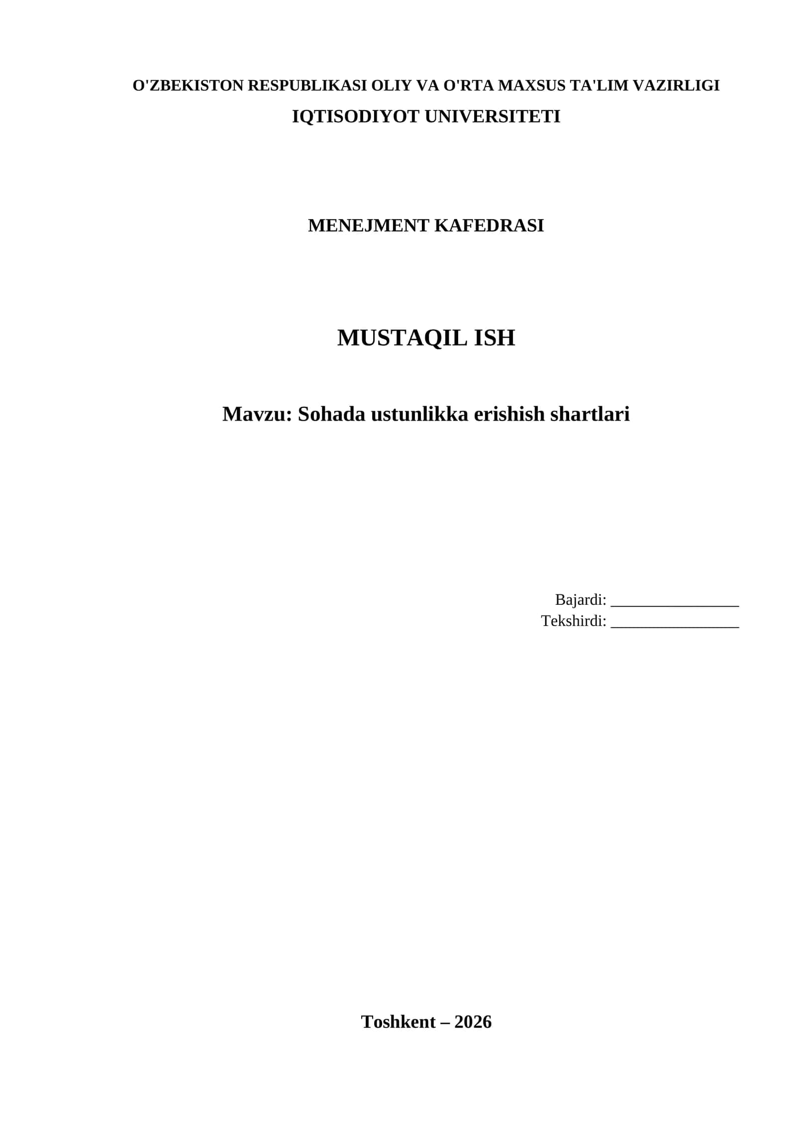 Sohada  ustinlikka erishish 1