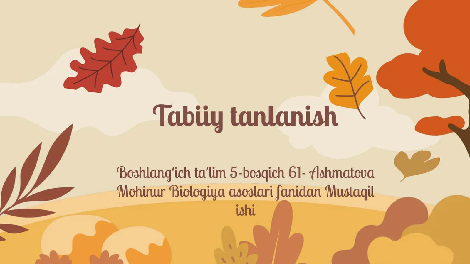 Tabiiy tanlanish 1