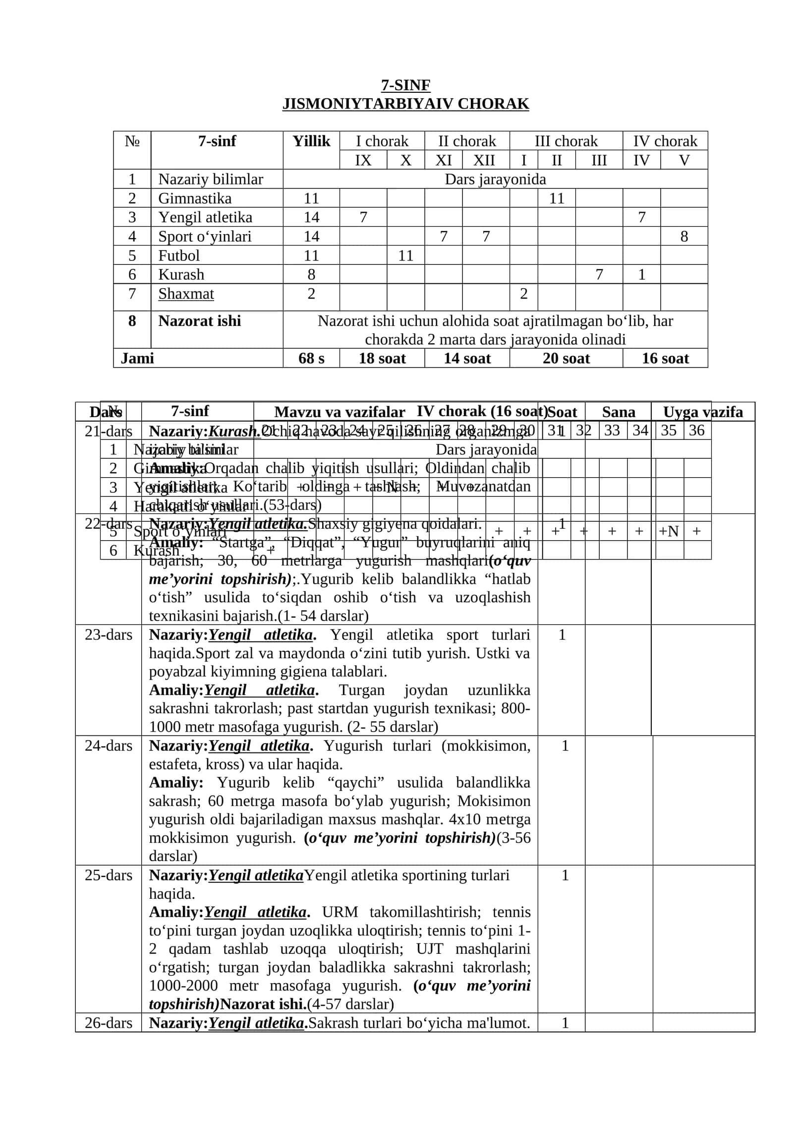JISMONIYTARBIYAIV CHORAK 1