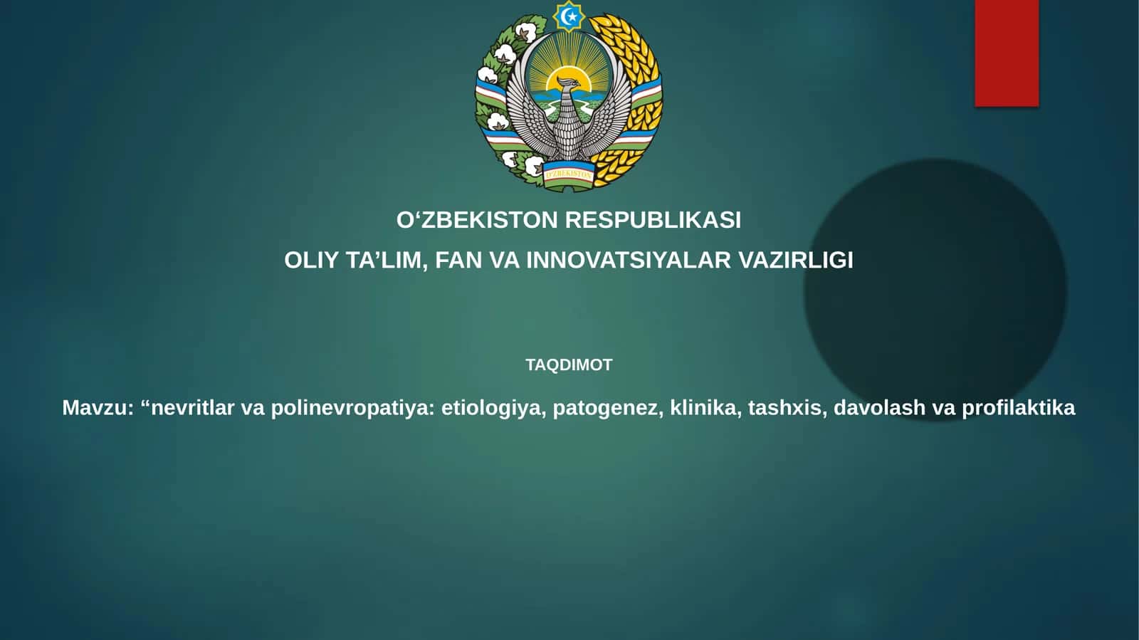 nevritlarvapolinevropatiya:etiologiya,patogenez,klinika,tashxis,davolashvaprofilaktika 1
