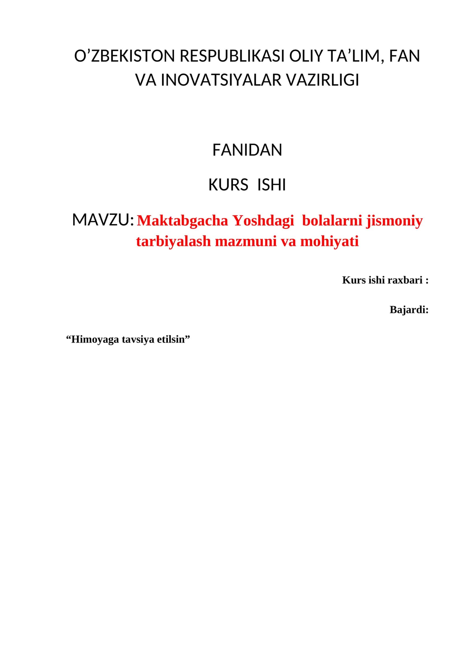 Maktabgacha Yoshdagi bolalarni jismoniy tarbiyalash mazmuni va mohiyati 1