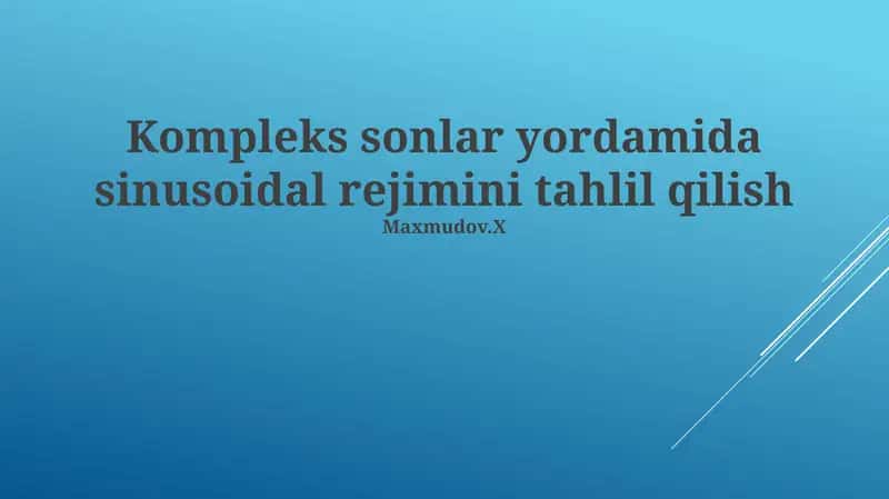 Sinusoidlarning murakkab tasviri 1