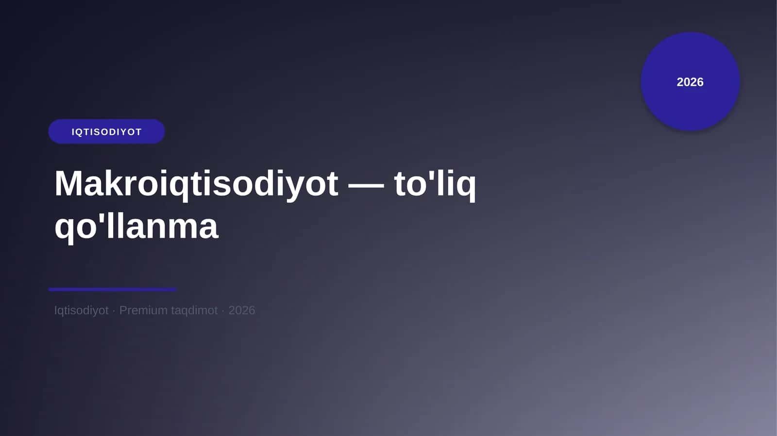 Makroiqtisodiyot — to'liq qo'llanma 1