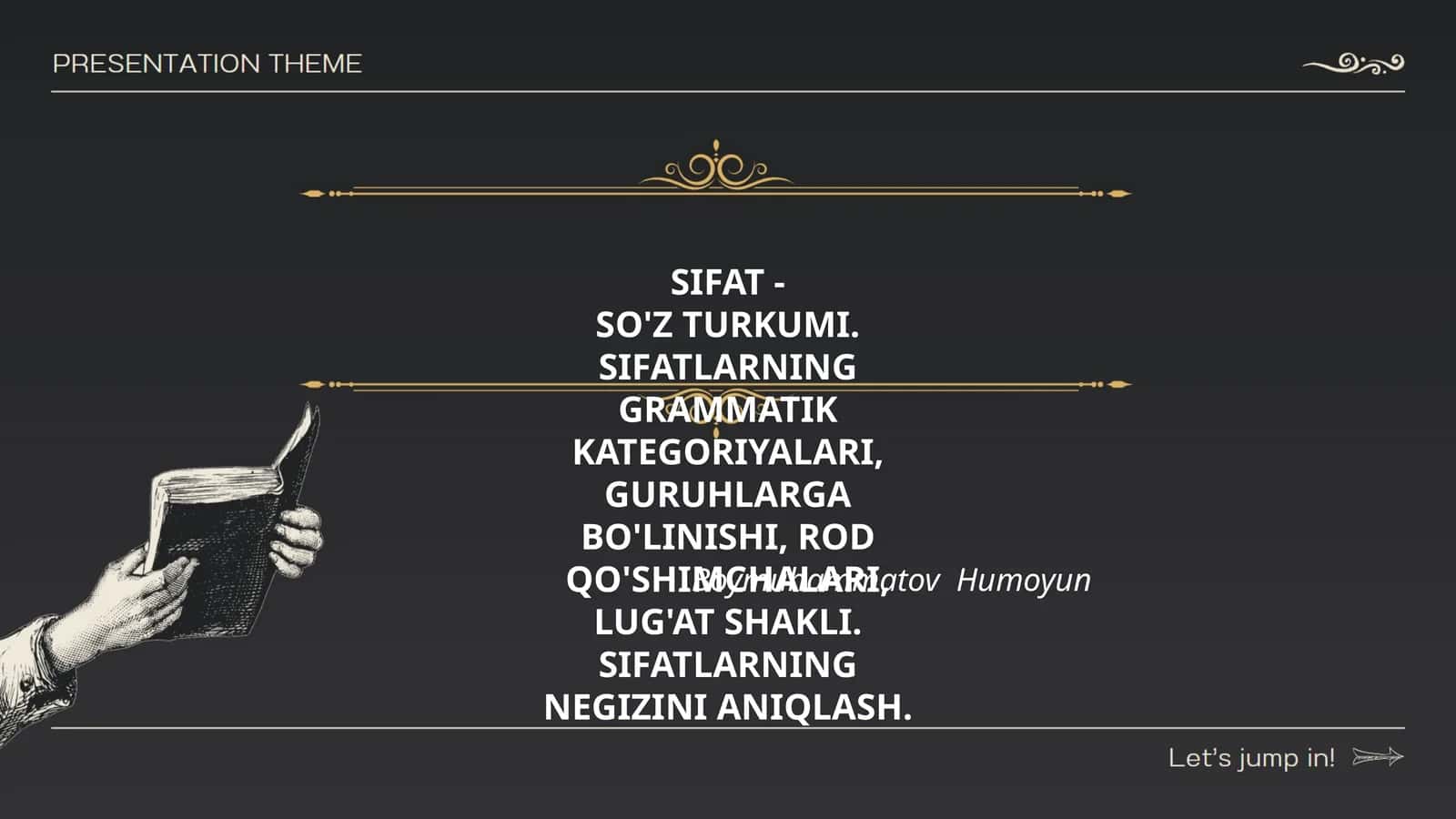 Sifat - So'z Turkumi 1