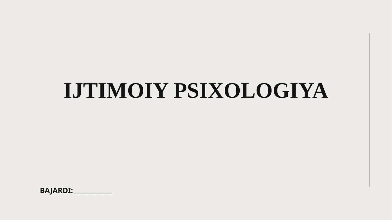 IJTIMOIY PSIXOLOGIYA 1