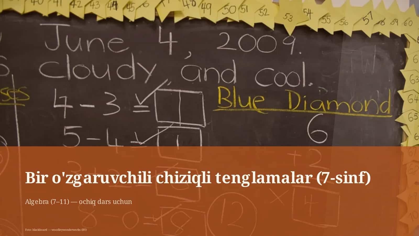 Bir o'zgaruvchili chiziqli tenglamalar (7-sinf) 1