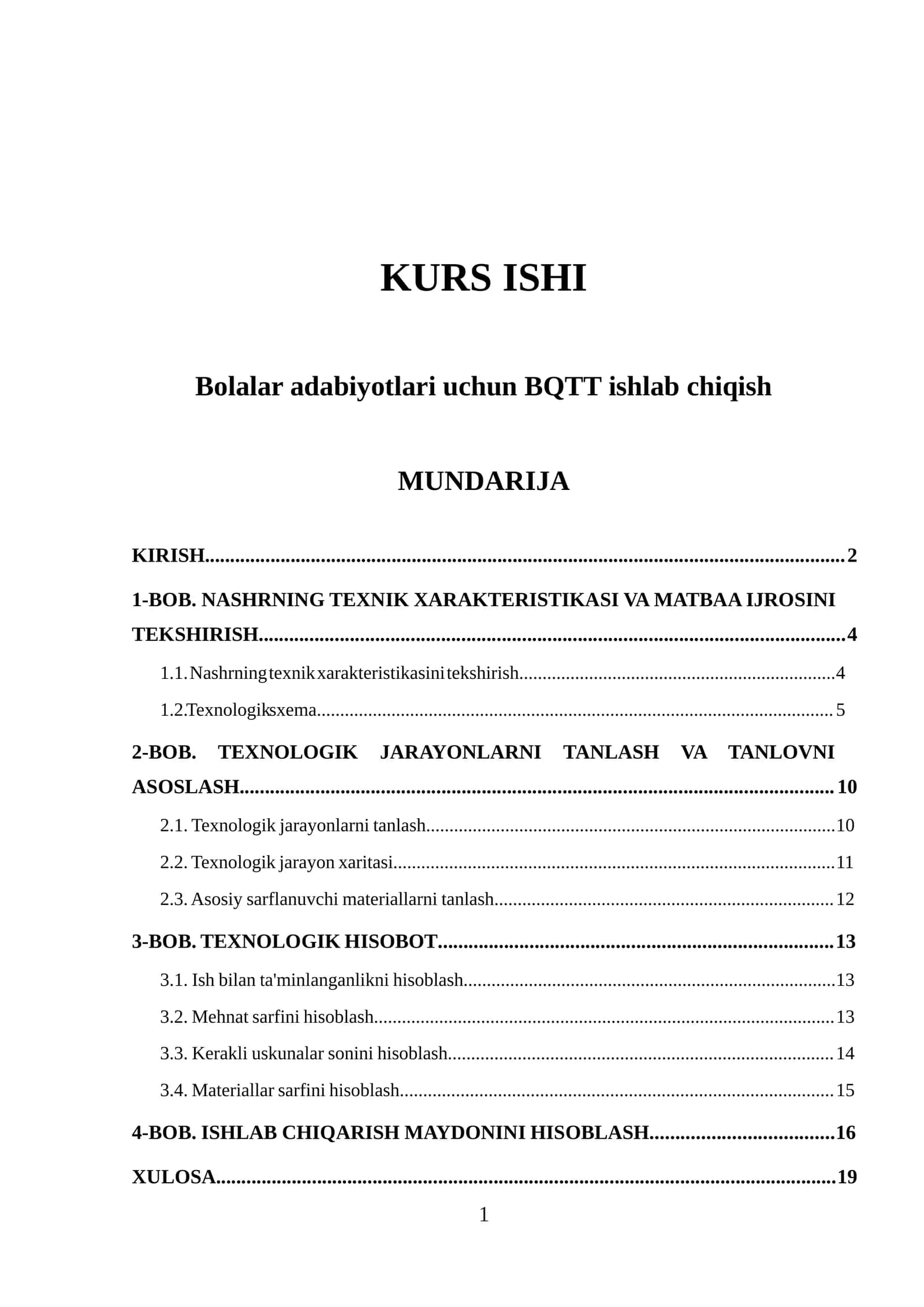Bolalar adabiyotlari uchun BQTT ishlab chiqish 1