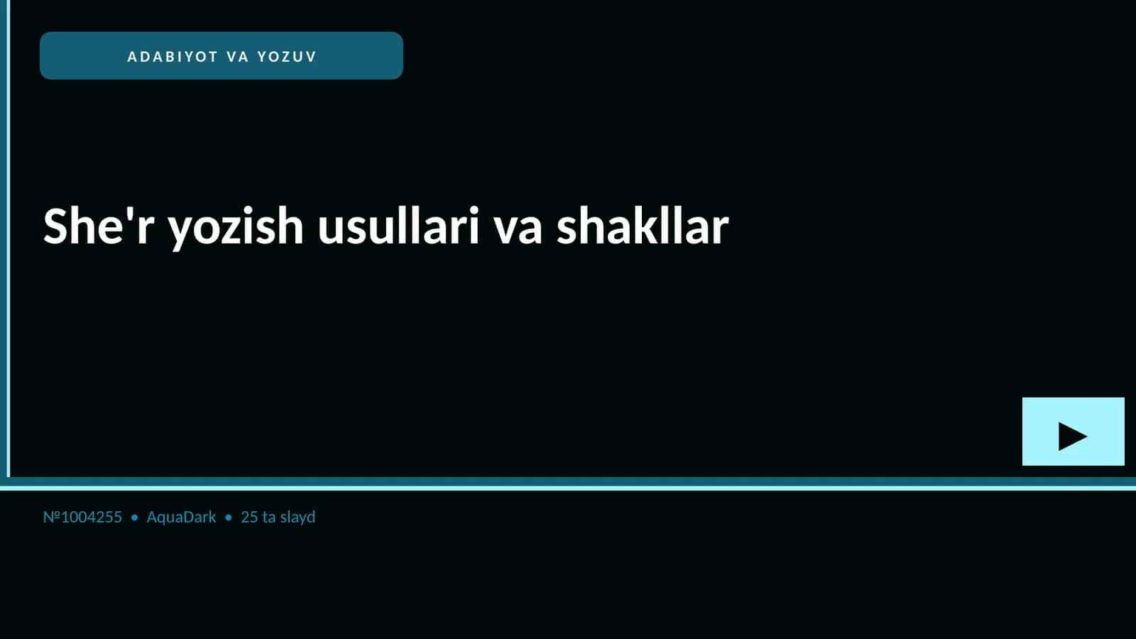 She'r yozish usullari va shakllar 1