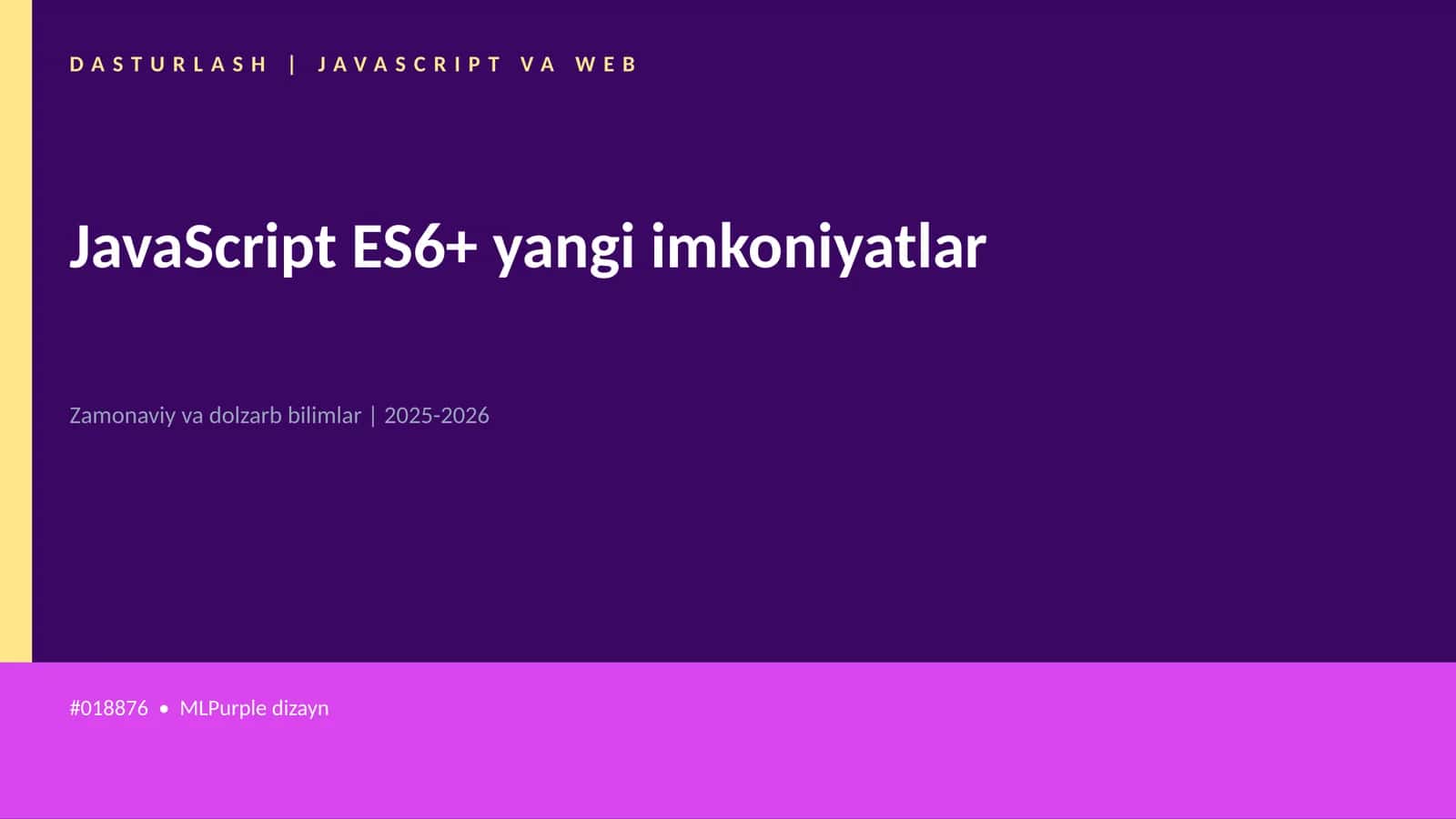 DASTURLASH | JAVASCRIPT VA WEB 1